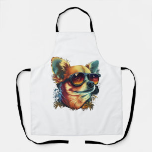 Chihuahua Abstract Painting Colour Cute Dog Apron