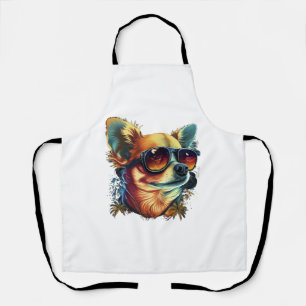 Chihuahua  Abstract Painting  Colour  Cute Dog     Apron
