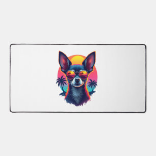 Chihuahua  Abstract Painting  Colour  Cute Dog Cop Desk Mat