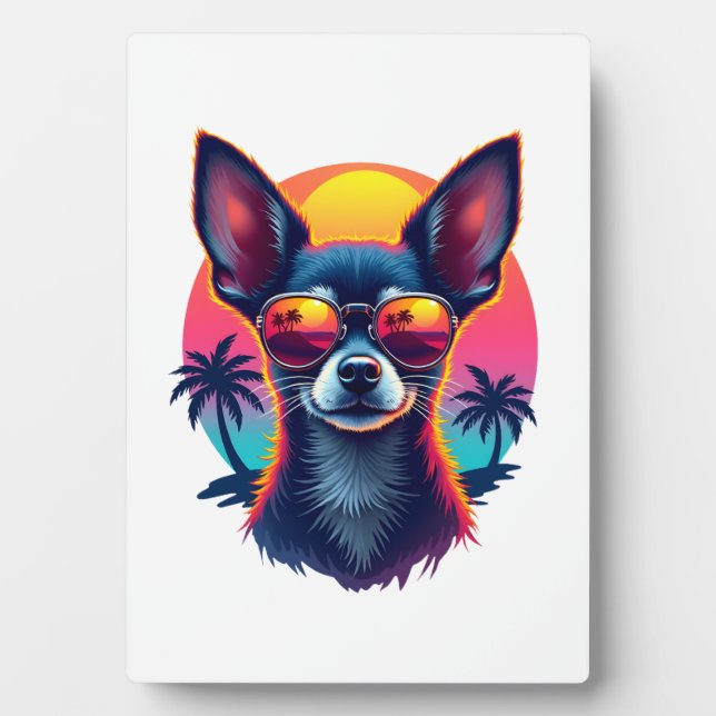 Chihuahua  Abstract Painting  Colour  Cute Dog Cop Plaque (Front)