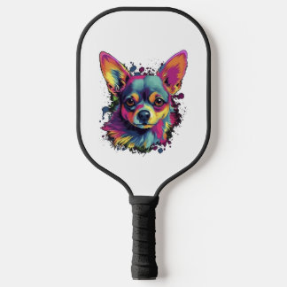 Chihuahua Abstract Painting Colour Cute Dog Pickleball Paddle