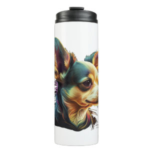 Chihuahua  Abstract Painting  Colour  Cute Dog     Thermal Tumbler