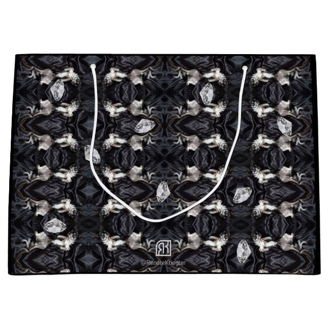 Chihuahua and Diamonds Large Gift Bag (Front)