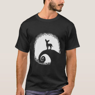 Chihuahua And Moon Halloween Funny For Dog Lover T-Shirt