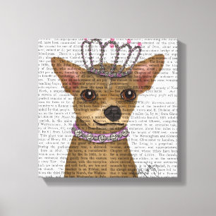 Chihuahua And Tiara Canvas Print