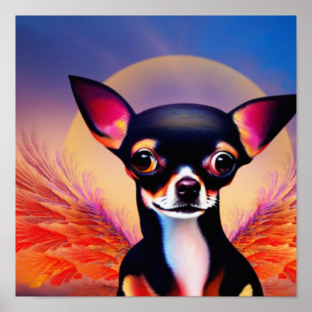 Chihuahua Angel Square Poster (Front)