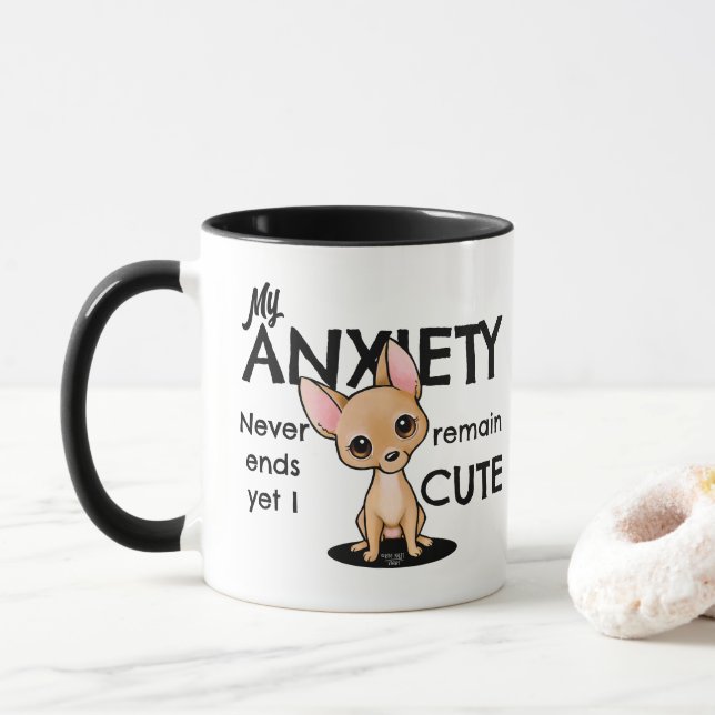 Chihuahua Anxiety  Mug (With Donut)