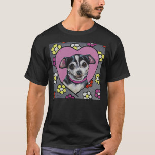 Chihuahua Art Cute Chihuahua Painting Girly Pink C T-Shirt