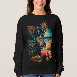 Chihuahua at the beach Summer Vacation Sweatshirt