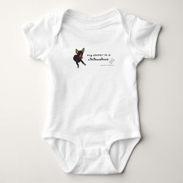chihuahua baby bodysuit (Front)