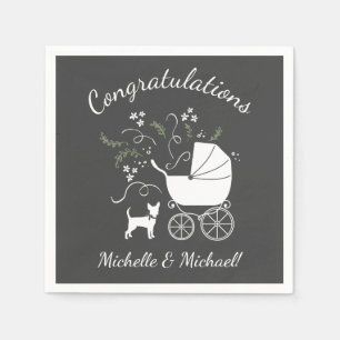 Chihuahua Baby Shower Gender Neutral Cute Napkin