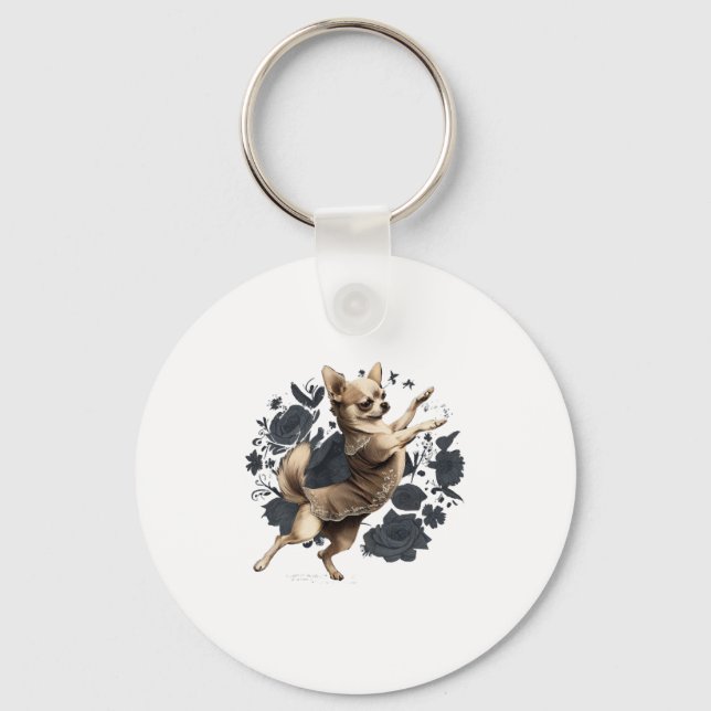 Chihuahua  Ballerina  Ballet  Dance  Dancing     Key Ring (Front)