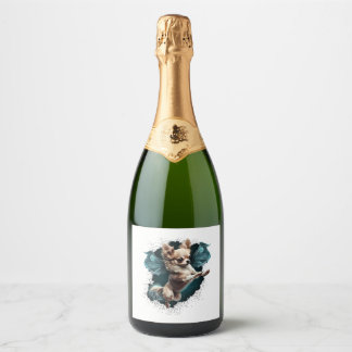 Chihuahua Ballerina Ballet Dance Dancing Sparkling Wine Label