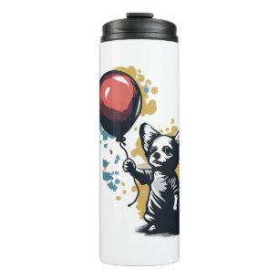 Chihuahua Balloon Cute Dog Chiwawa Funny Thermal Tumbler