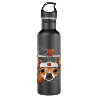 Chihuahua Basketball Dog Lovers Basketball Player  710 Ml Water Bottle