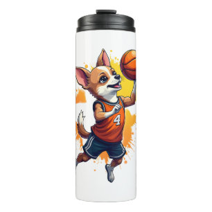 Chihuahua  Basketball  Player  Sport  Dunk  Copy Thermal Tumbler