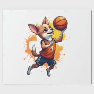 Chihuahua  Basketball  Player  Sport  Dunk  Copy Wrapping Paper