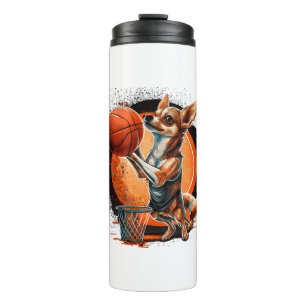 Chihuahua  Basketball  Player  Sport  Dunk   Thermal Tumbler