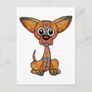 Chihuahua Batik Postcard