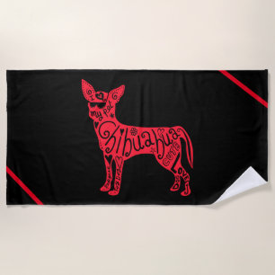 "CHIHUAHUA"    BEACH TOWEL