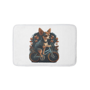 Chihuahua Bike Bicycle Dog Cycling Bath Mat