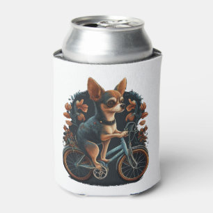 Chihuahua Bike Bicycle Dog Cycling Can Cooler