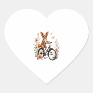 Chihuahua  Bike  Bicycle  Dog  Cycling  Heart Sticker