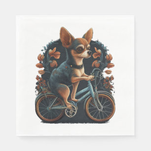 Chihuahua  Bike  Bicycle  Dog  Cycling  Napkin