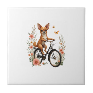 Chihuahua  Bike  Bicycle  Dog  Cycling  Tile