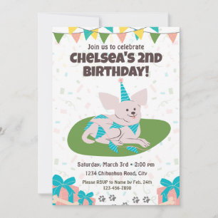 Chihuahua Birthday Invitation