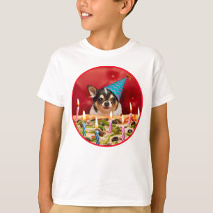Chihuahua Birthday Pizza Pie T-Shirt