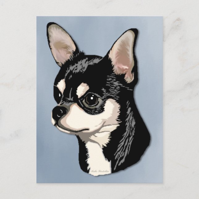 Chihuahua Black & Tan Postcard (Front)
