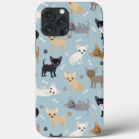 Chihuahua Bones and Paws Blue