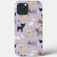 Chihuahua Bones and Paws Purple