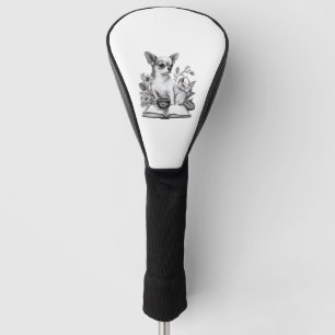 Chihuahua  Book  Coffee  Tea  Reading   Golf Head Cover