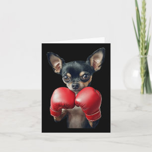 Chihuahua Boxing Card