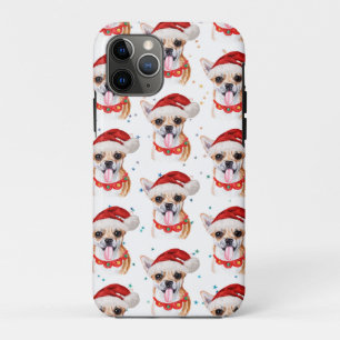 Chihuahua Breed Watercolor Dog Pattern Christmas Case-Mate iPhone Case