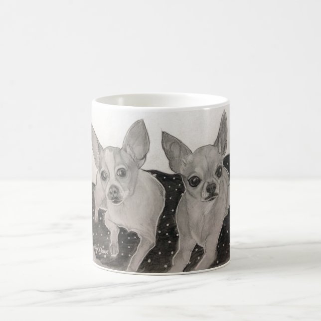 Chihuahua Buddies original artwork Coffee Mug (Center)