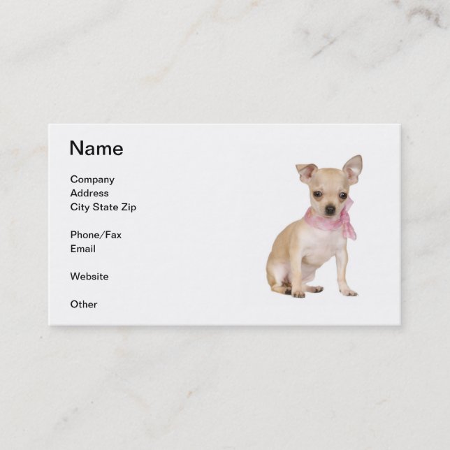 Chihuahua Business Card (Front)