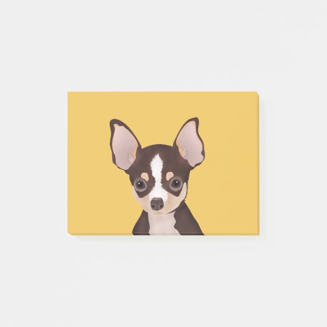 Chihuahua Cartoon Post-it Notes (Front)