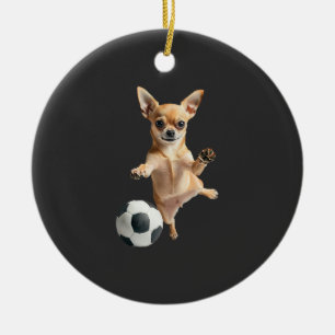Chihuahua  ceramic tree decoration