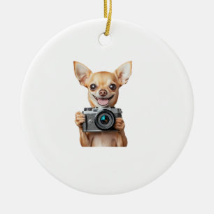Chihuahua Ceramic Tree Decoration