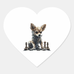 Chihuahua  Chess  Chess Player  Board  Queen   Heart Sticker