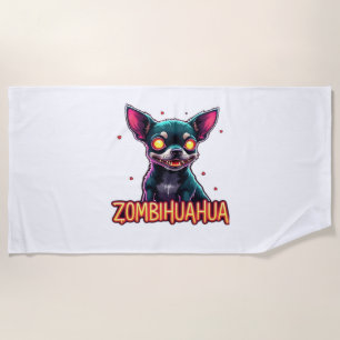Chihuahua Chi Chichi Chiwawa Zombie Dog Halloween  Beach Towel