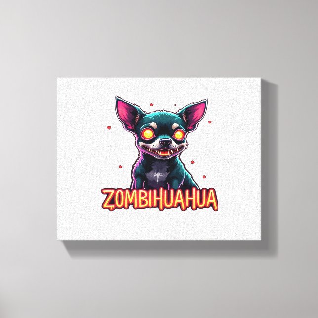 Chihuahua Chi Chichi Chiwawa Zombie Dog Halloween  Canvas Print (Front)