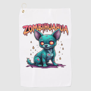 Chihuahua Chi Chichi Chiwawa Zombie Dog Halloween  Golf Towel