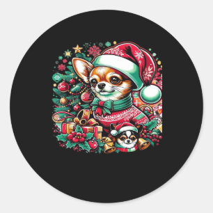 Chihuahua Christmas Cheer! Classic T-Shirt Classic Round Sticker