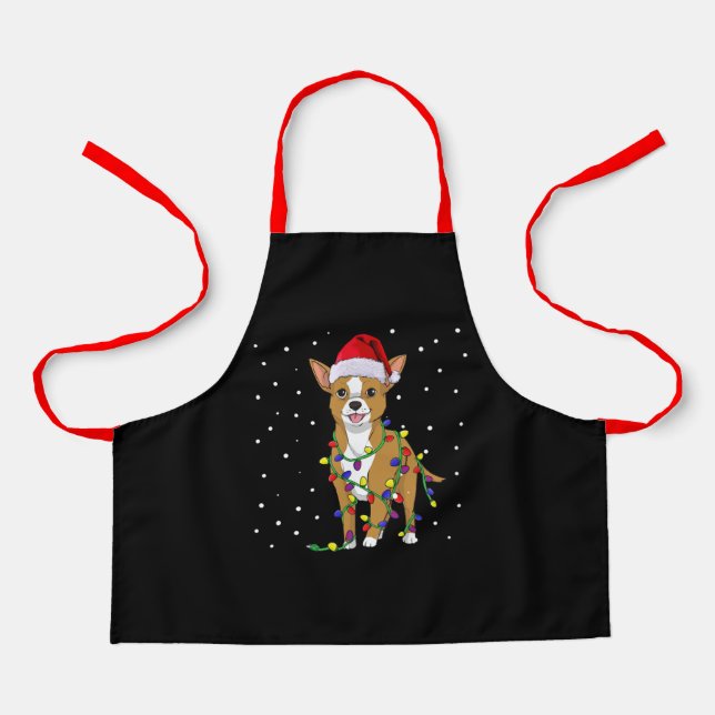 Chihuahua Christmas Dog Apron (Front)