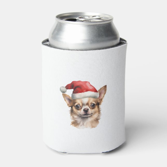 Chihuahua Christmas Dog  Can Cooler (Can Front)
