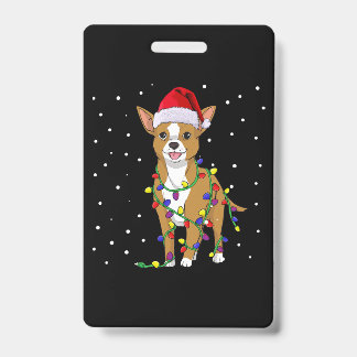 Chihuahua Christmas Dog ID Badge